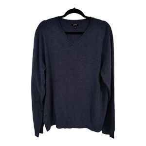 Apt.9 Men's Blue Sweater Hawk V-neck Casual Merino Wool Blend Size XXL